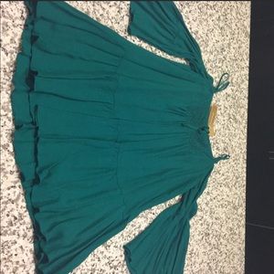 Blue rain cold shoulder dress Francescas